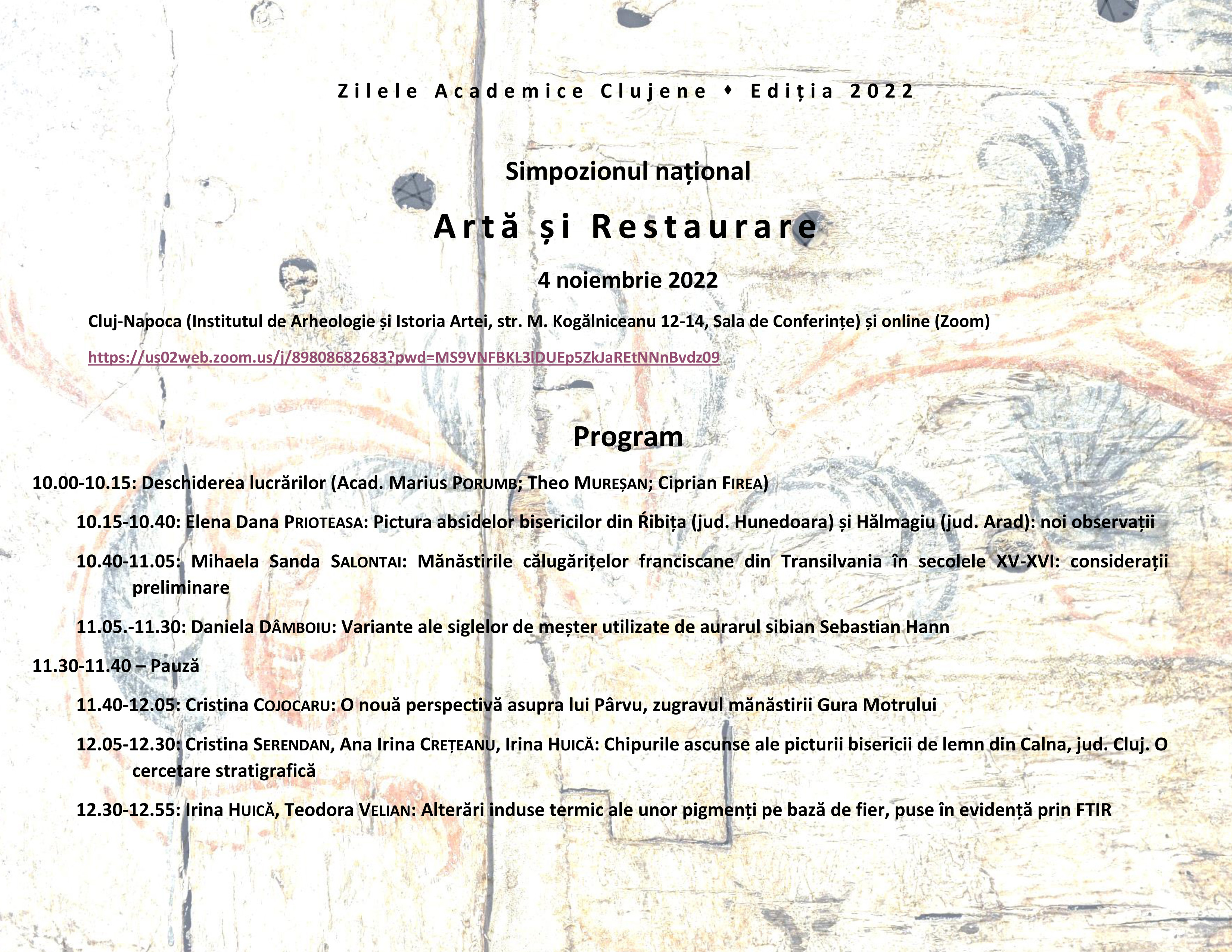 SIMPOZIONUL NAȚIONAL „ARTĂ ȘI RESTAURARE”